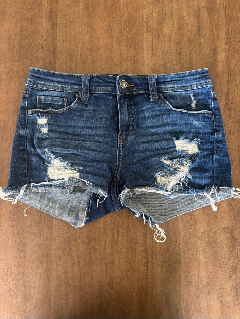 Women's distressed shorts